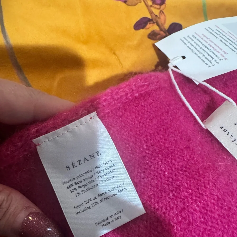 Sezane Fuchsia Marianne Scarf - Picture 3 of 3